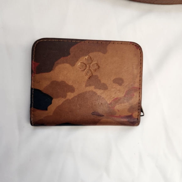 Patricia Nash Rosa Square Flap Saddle Parisian Cameo Leather Bag And Wallet - Picture 3 of 16